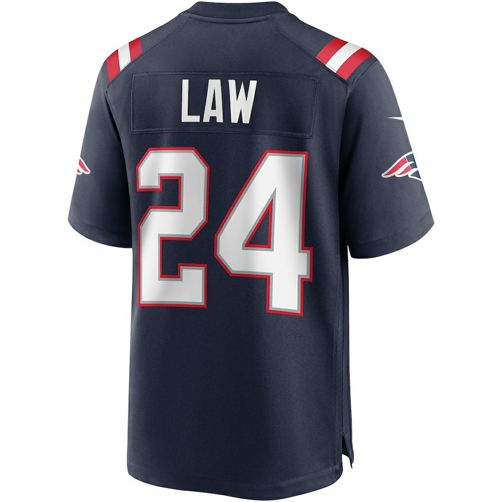 Ty Law New England Patriots Game Retired Player Jersey - Navy - Nike