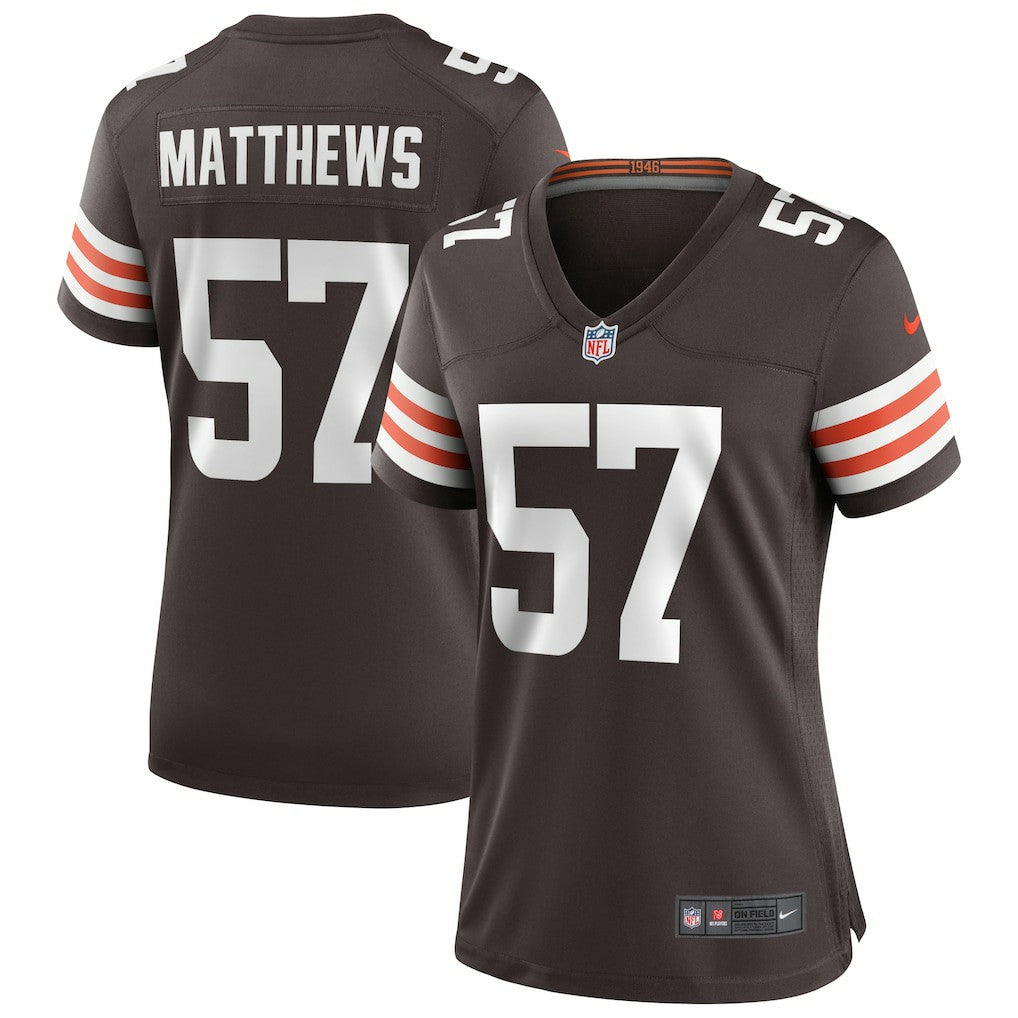 Clay Matthews Cleveland Browns Women's Game Retired Player Jersey - Brown - Nike
