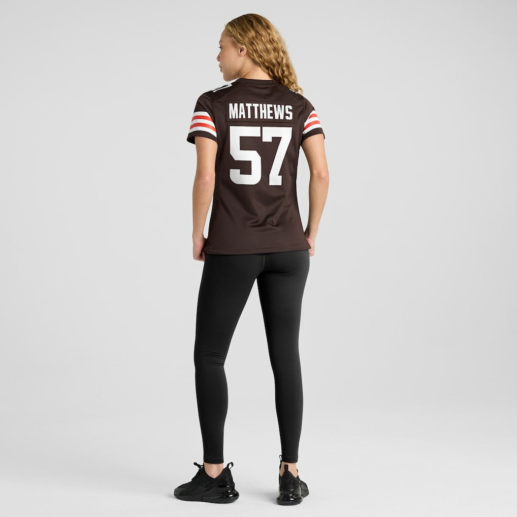 Clay Matthews Cleveland Browns Women's Game Retired Player Jersey - Brown - Nike