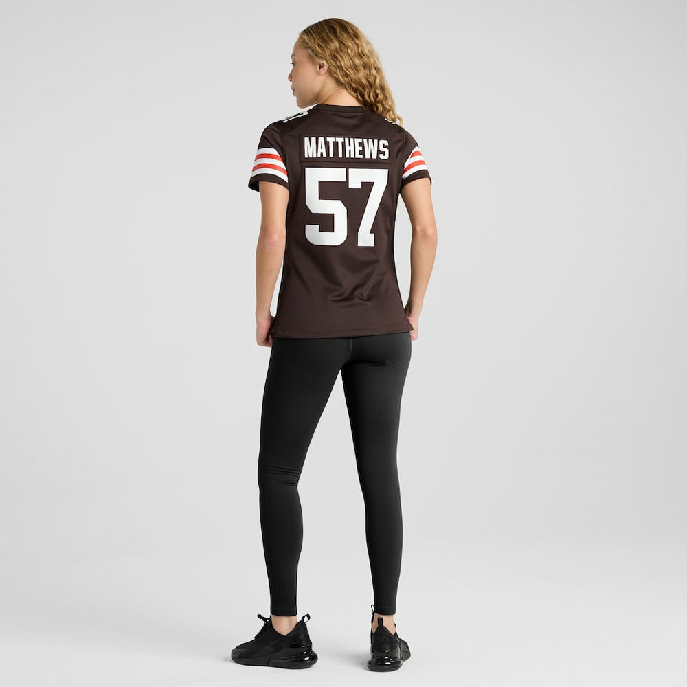 Clay Matthews Cleveland Browns Women's Game Retired Player Jersey - Brown - Nike
