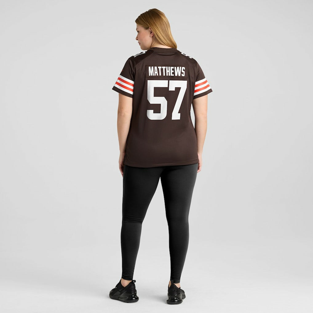 Clay Matthews Cleveland Browns Women's Game Retired Player Jersey - Brown - Nike
