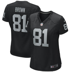 Tim Brown Las Vegas Raiders Women's Game Retired Player Jersey - Black - Nike