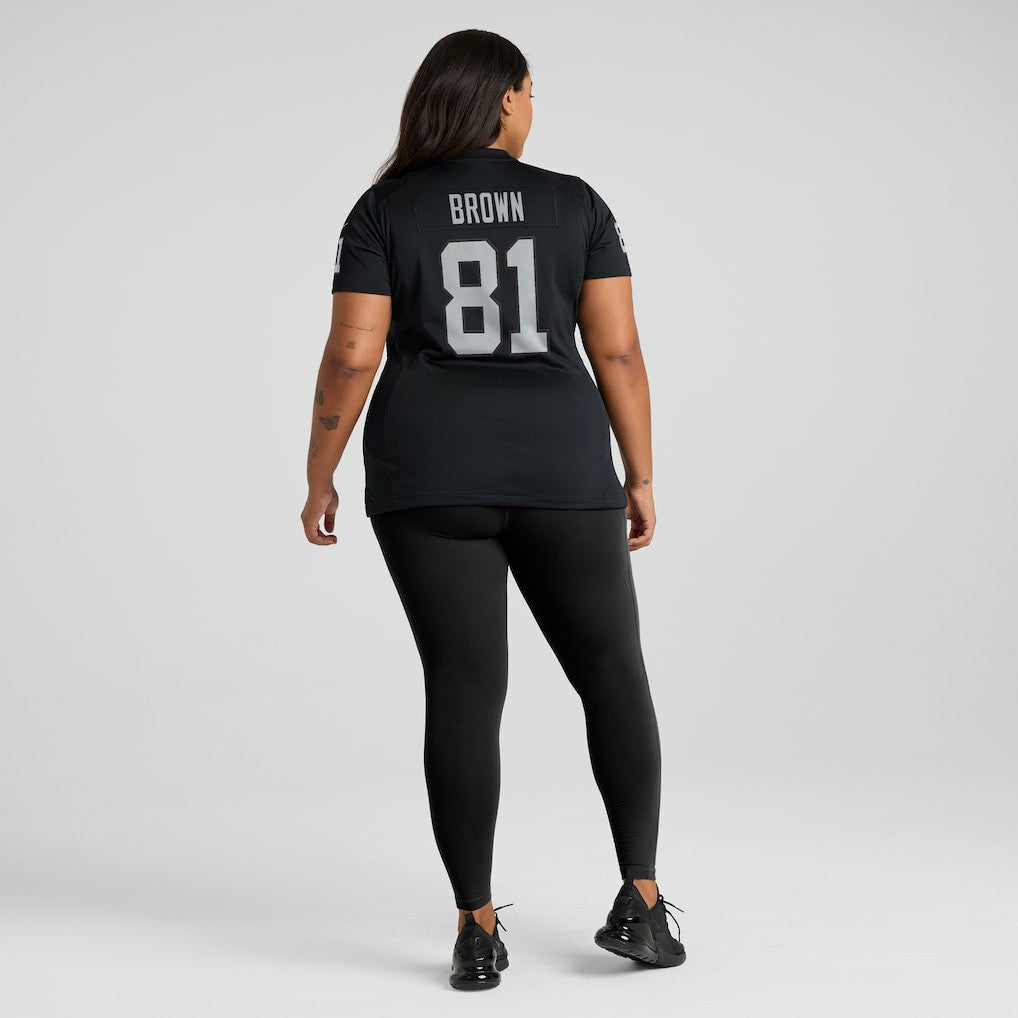 Tim Brown Las Vegas Raiders Women's Game Retired Player Jersey - Black - Nike