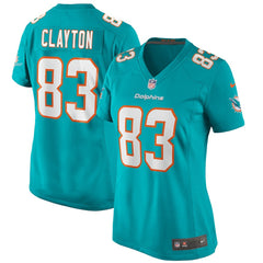 Mark Clayton Miami Dolphins Women's Game Retired Player Jersey - Aqua - Nike