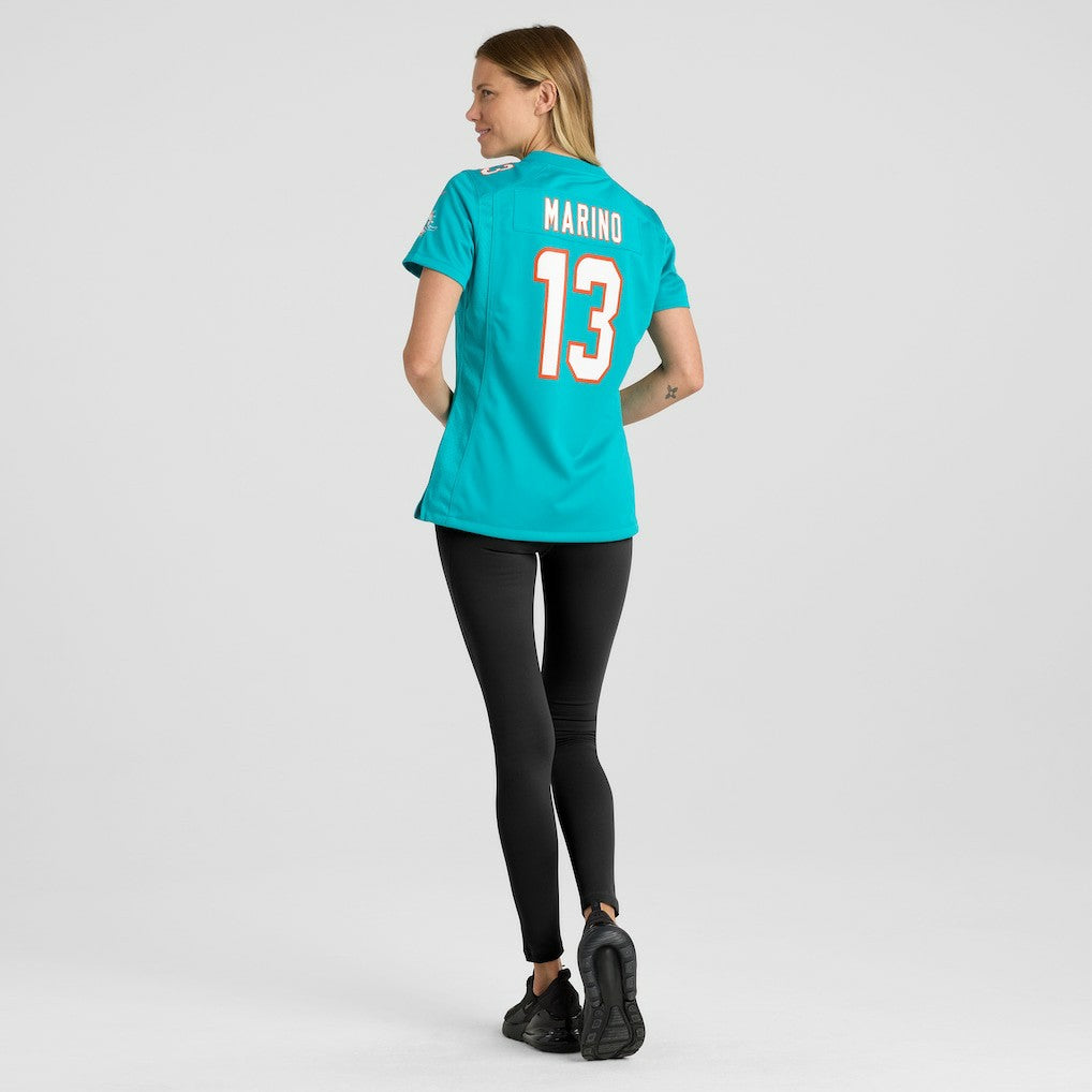 Dan Marino Miami Dolphins Women's Game Retired Player Jersey - Aqua - Nike