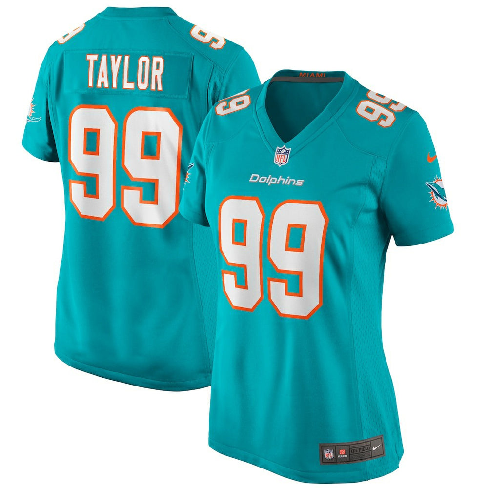 Jason Taylor Miami Dolphins Women's Game Retired Player Jersey - Aqua - Nike