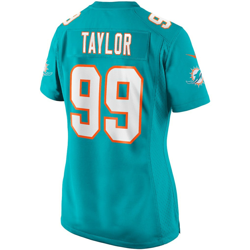 Jason Taylor Miami Dolphins Women's Game Retired Player Jersey - Aqua - Nike