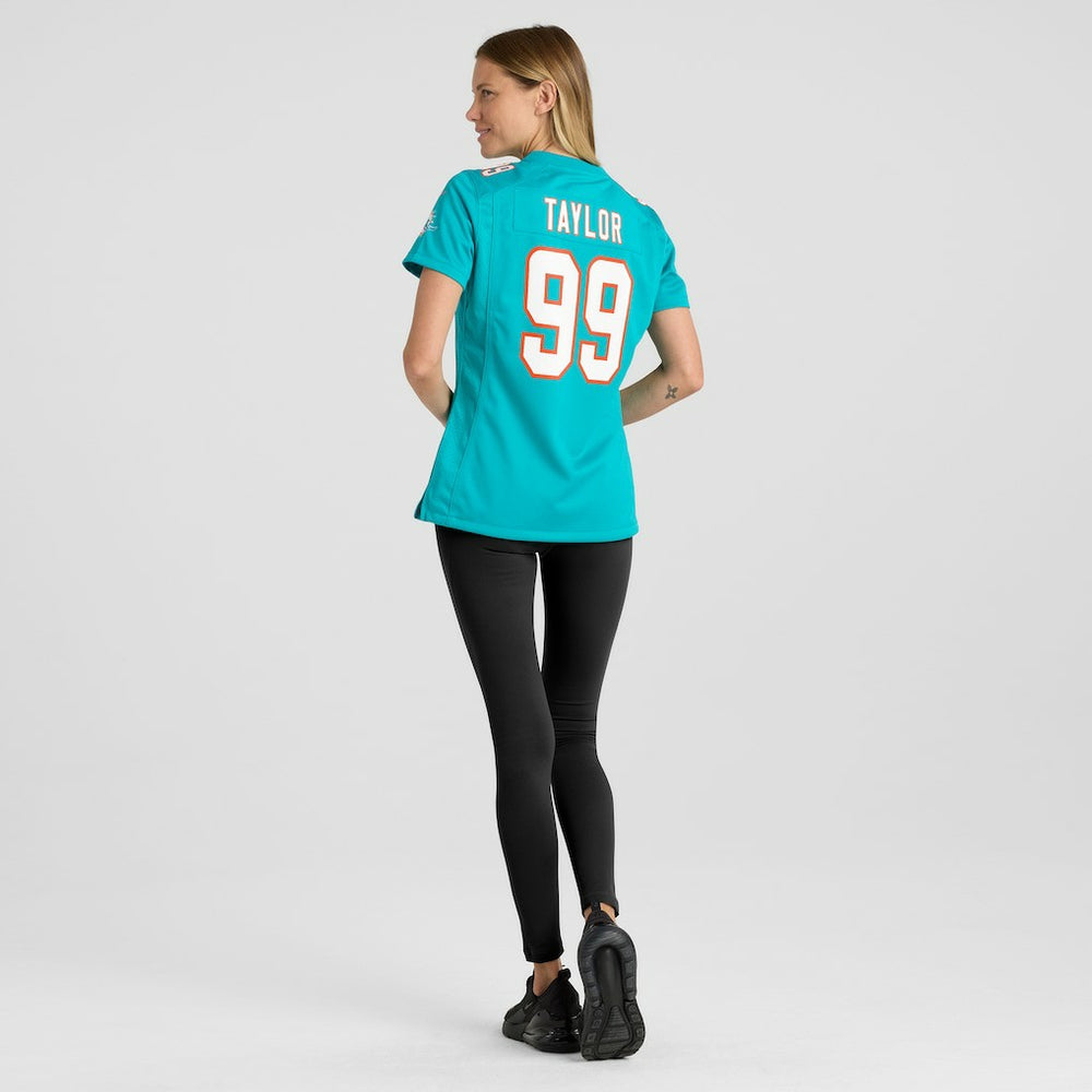 Jason Taylor Miami Dolphins Women's Game Retired Player Jersey - Aqua - Nike