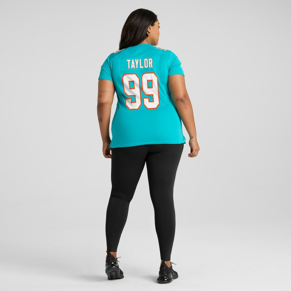 Jason Taylor Miami Dolphins Women's Game Retired Player Jersey - Aqua - Nike