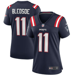 Drew Bledsoe New England Patriots Women's Game Retired Player Jersey - Navy - Nike