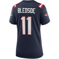 Drew Bledsoe New England Patriots Women's Game Retired Player Jersey - Navy - Nike