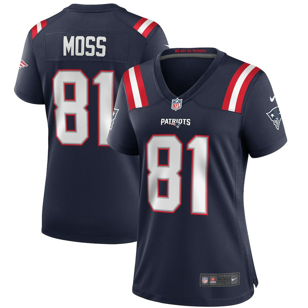 Randy Moss New England Patriots Women's Game Retired Player Jersey - Navy - Nike