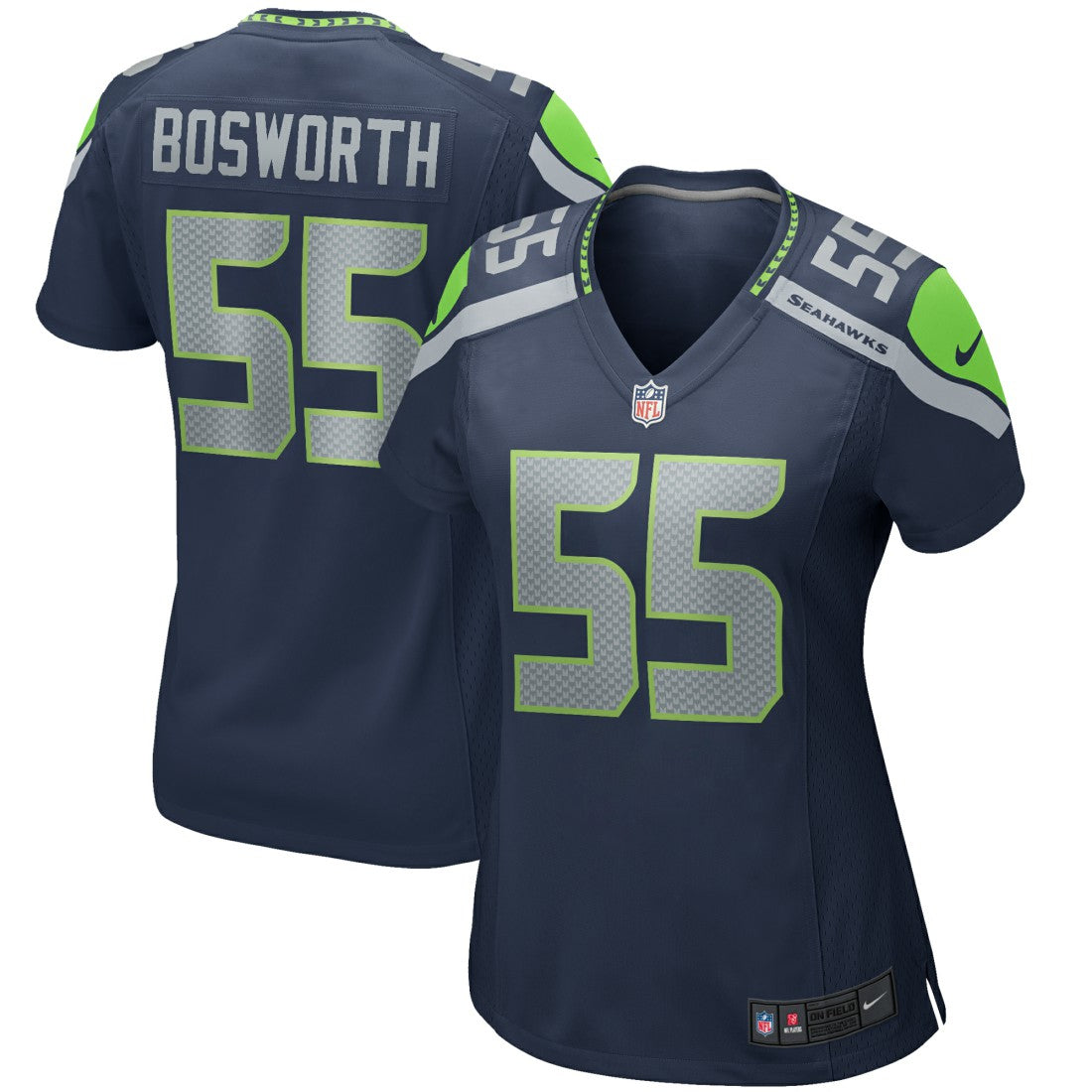 Brian Bosworth Seattle Seahawks Women's Game Retired Player Jersey - College Navy - Nike