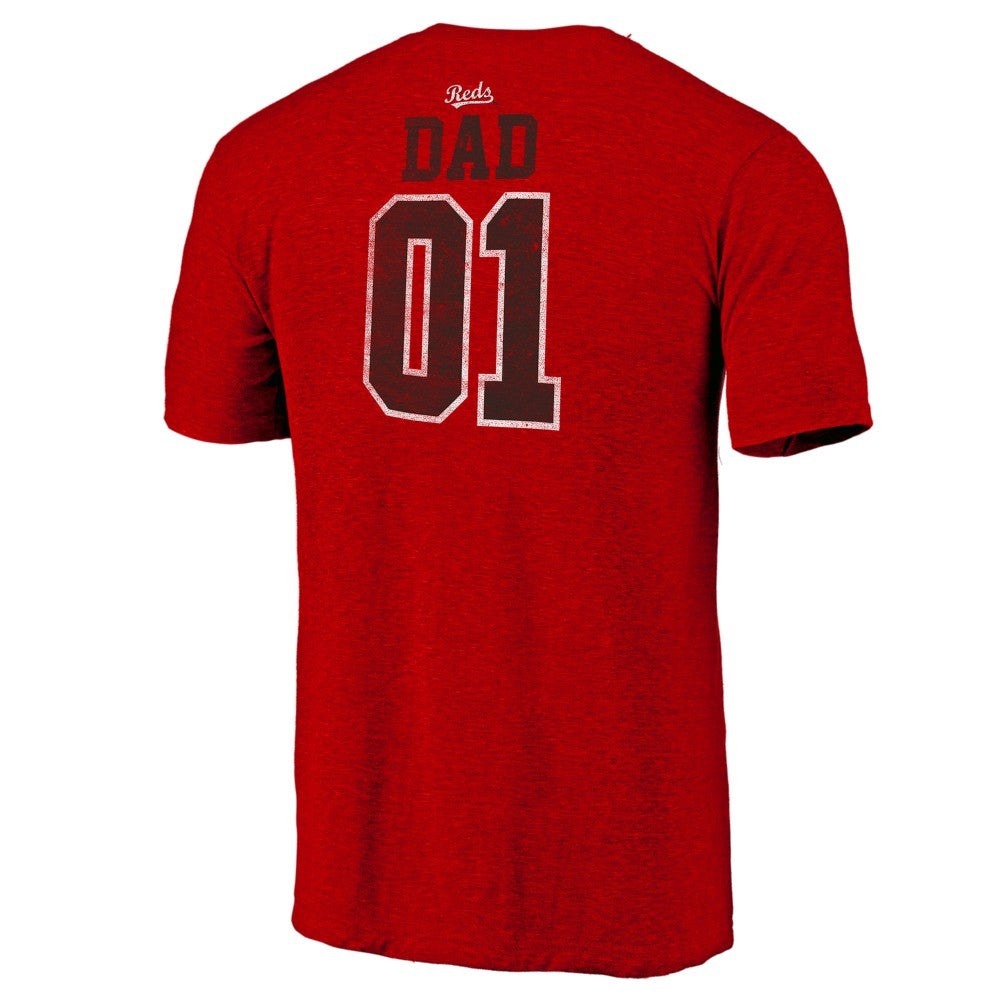 Cincinnati Reds Father's Day Greatest Dad Tri-Blend T-Shirt for sale