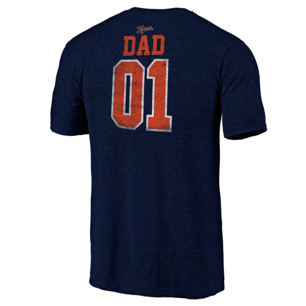 Detroit Tigers Father's Day Greatest Dad Tri-Blend T-Shirt Discount