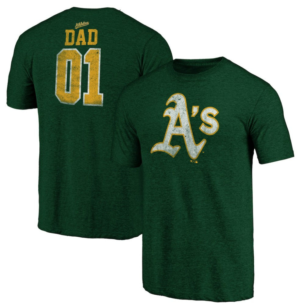 Athletics Father's Day Greatest Dad Tri-Blend T-Shirt Online
