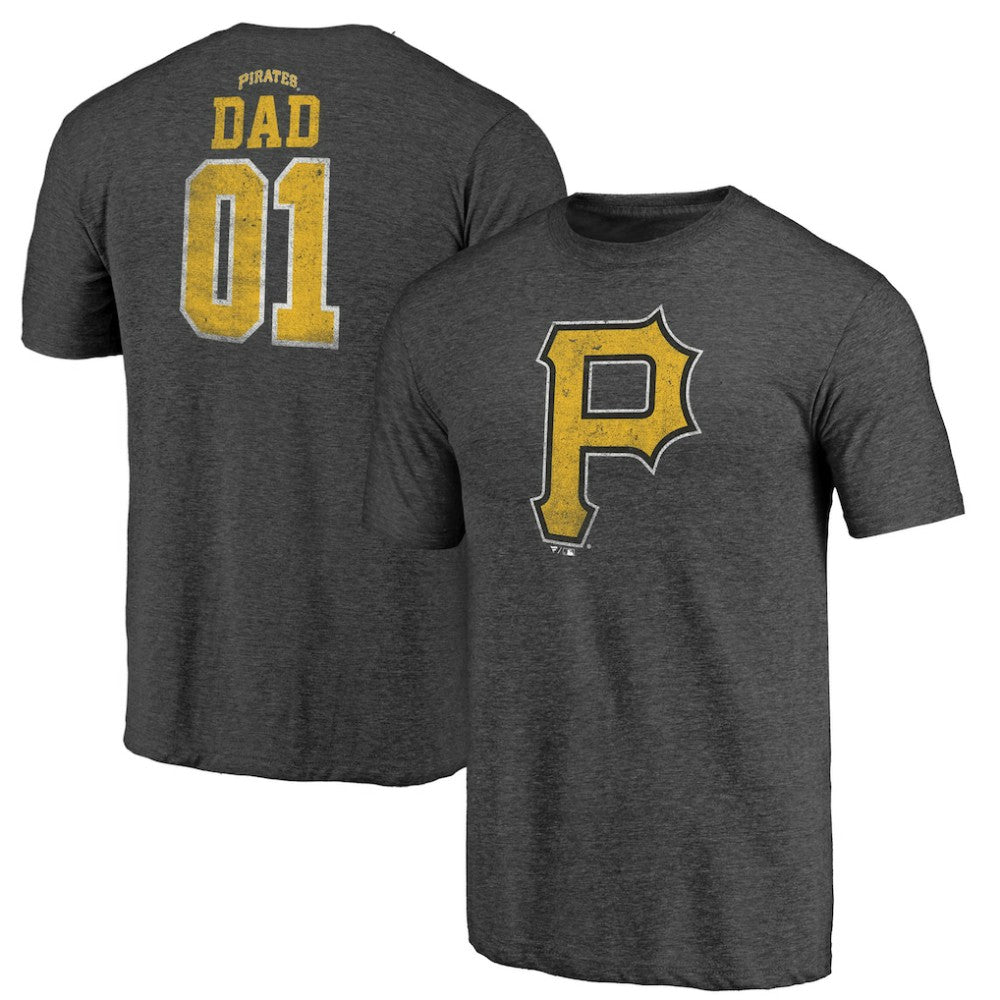 Pittsburgh Pirates Father's Day Greatest Dad Tri-Blend T-Shirt for sale