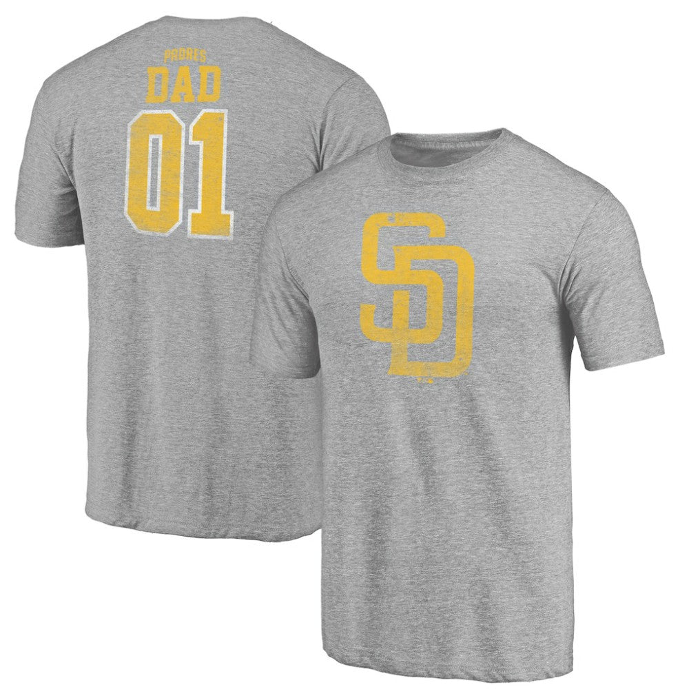 San Diego Padres Father's Day Greatest Dad Tri-Blend T-Shirt Outlet