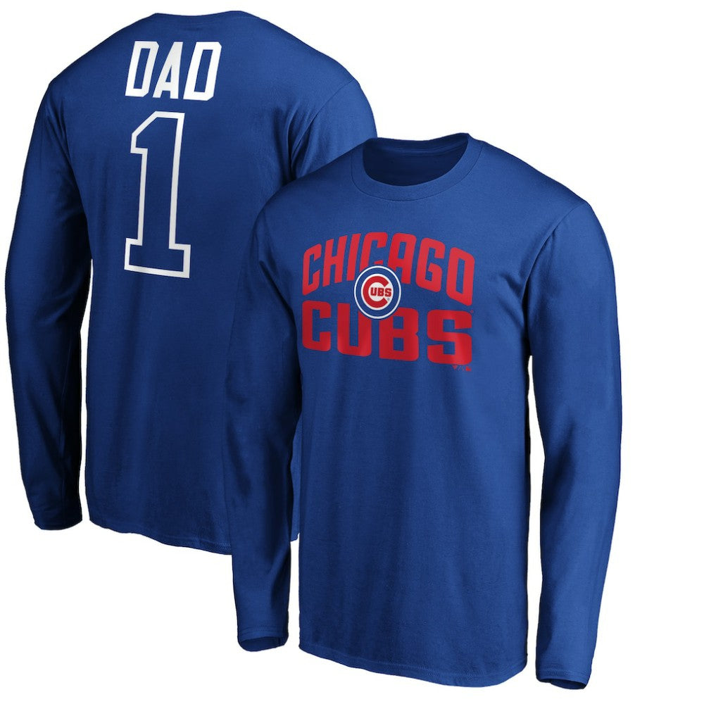 Chicago Cubs Father's Day #1 Dad Long Sleeve T-Shirt for sale