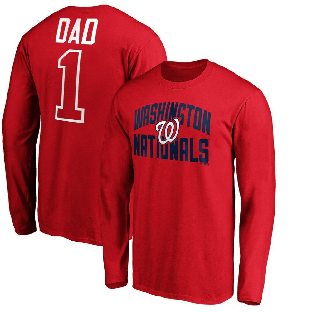 Washington Nationals Father's Day #1 Dad Long Sleeve T-Shirt Near Me