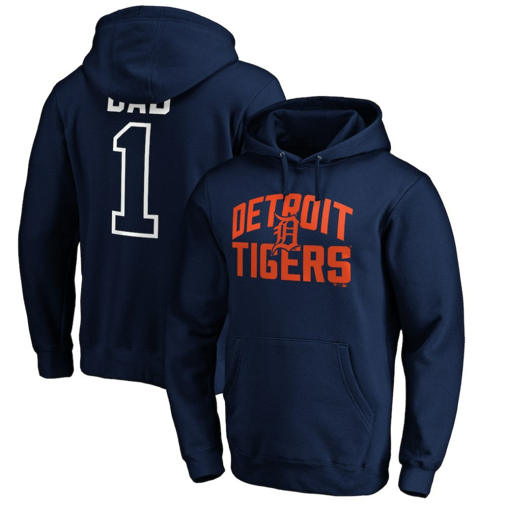 Detroit Tigers Father's Day #1 Dad Pullover Hoodie Near Me