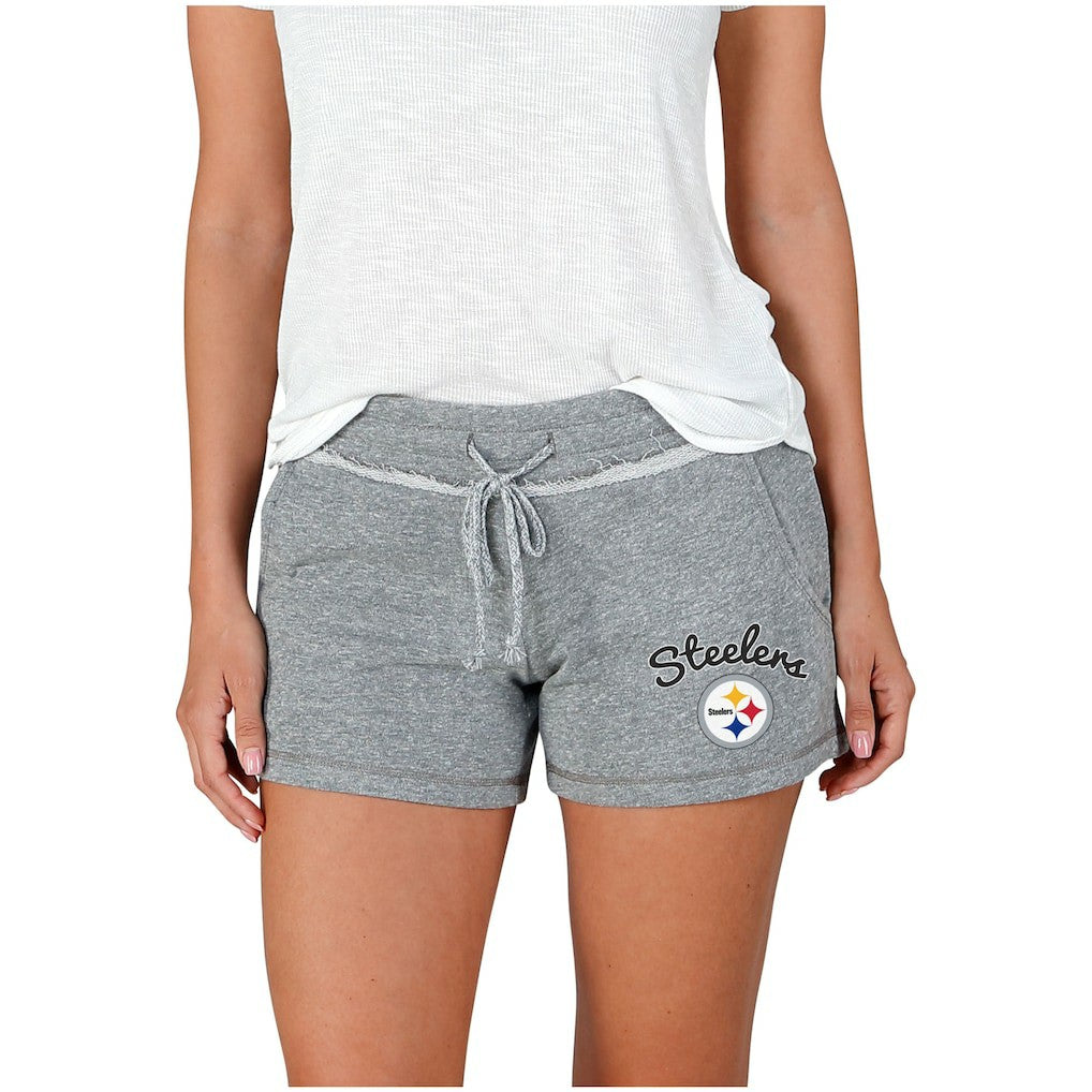 Pittsburgh Steelers Concepts Sport Women's Mainstream Terry Shorts - Gray - NFL