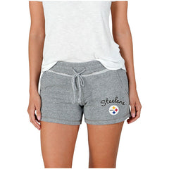 Pittsburgh Steelers Concepts Sport Women's Mainstream Terry Shorts - Gray - NFL