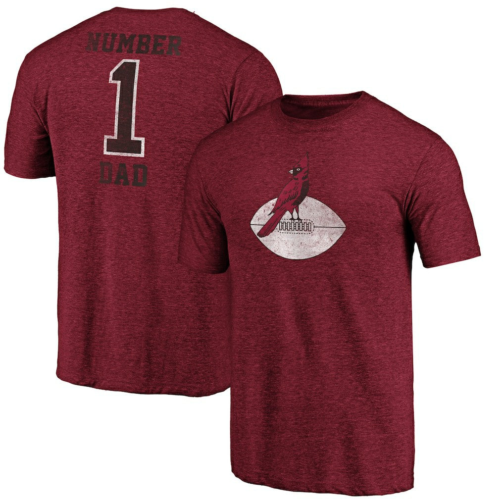 Arizona Cardinals #1 Dad Team Logo T-Shirt - Cardinal - NFL