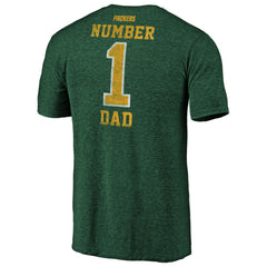 Green Bay Packers #1 Dad Team Logo T-Shirt - Green - NFL