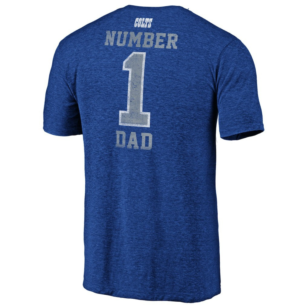 Indianapolis Colts #1 Dad Team Logo T-Shirt - Royal - NFL