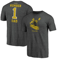 Pittsburgh Steelers #1 Dad Team Logo T-Shirt - Charcoal - NFL