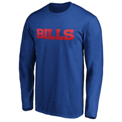 Buffalo Bills #1 Dad Long Sleeve Team Logo T-Shirt - Royal - NFL