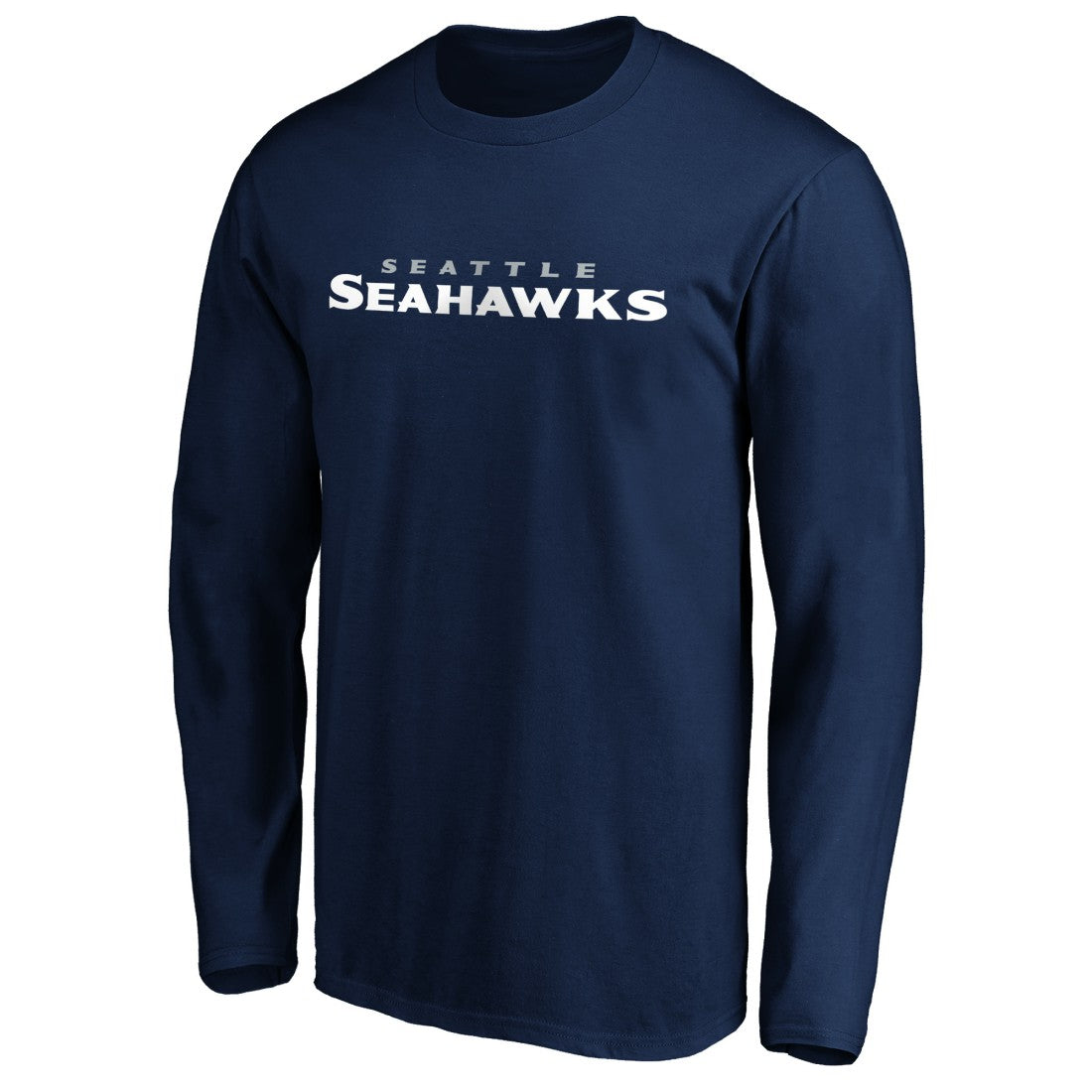 Seattle Seahawks #1 Dad Long Sleeve Team Logo T-Shirt - College Navy - NFL