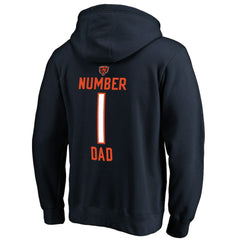 Chicago Bears #1 Dad Pullover Hoodie - Navy - NFL