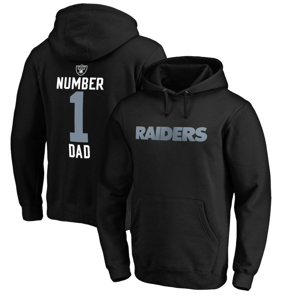 Las Vegas Raiders #1 Dad Pullover Hoodie - Black - NFL