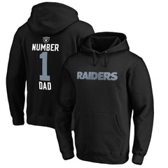 Las Vegas Raiders #1 Dad Pullover Hoodie - Black - NFL