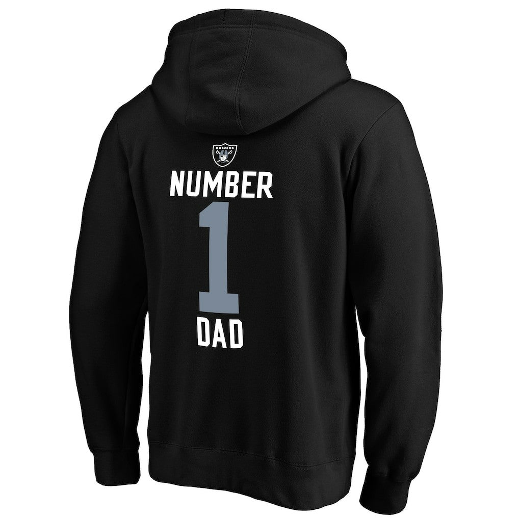 Las Vegas Raiders #1 Dad Pullover Hoodie - Black - NFL