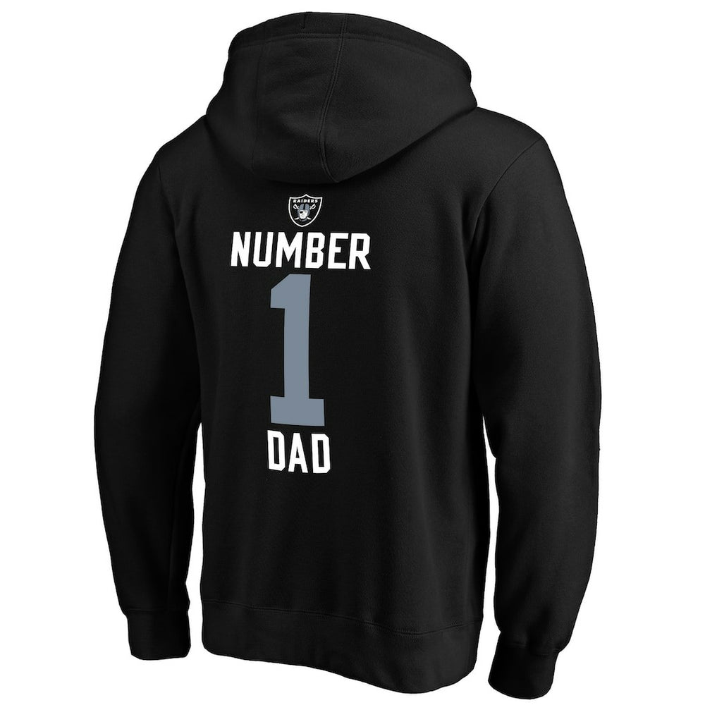 Las Vegas Raiders #1 Dad Pullover Hoodie - Black - NFL