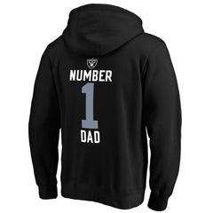 Las Vegas Raiders #1 Dad Pullover Hoodie - Black - NFL