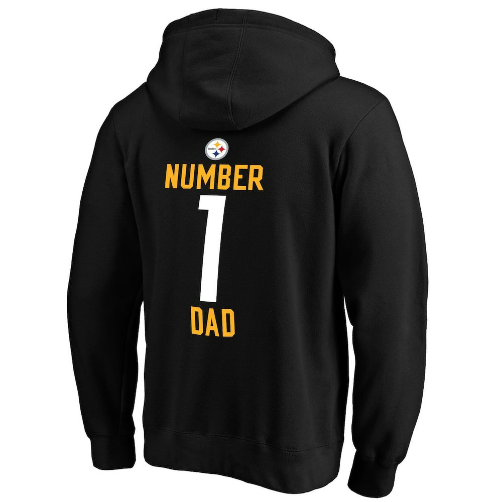 Pittsburgh Steelers #1 Dad Pullover Hoodie - Black - NFL
