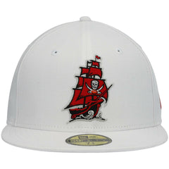Tampa Bay Buccaneers New Era Omaha Alternate Logo 59FIFTY Fitted Hat - White - NFL