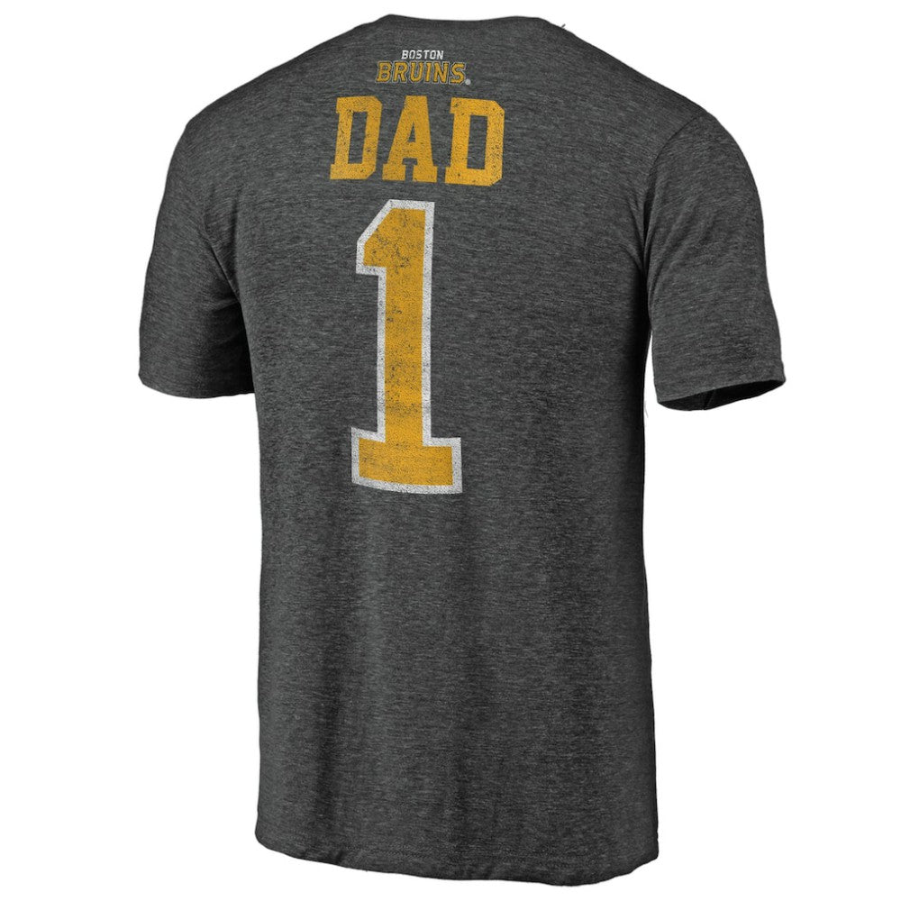 Boston Bruins Greatest Dad Tri-Blend T-Shirt - Charcoal | NHL near me