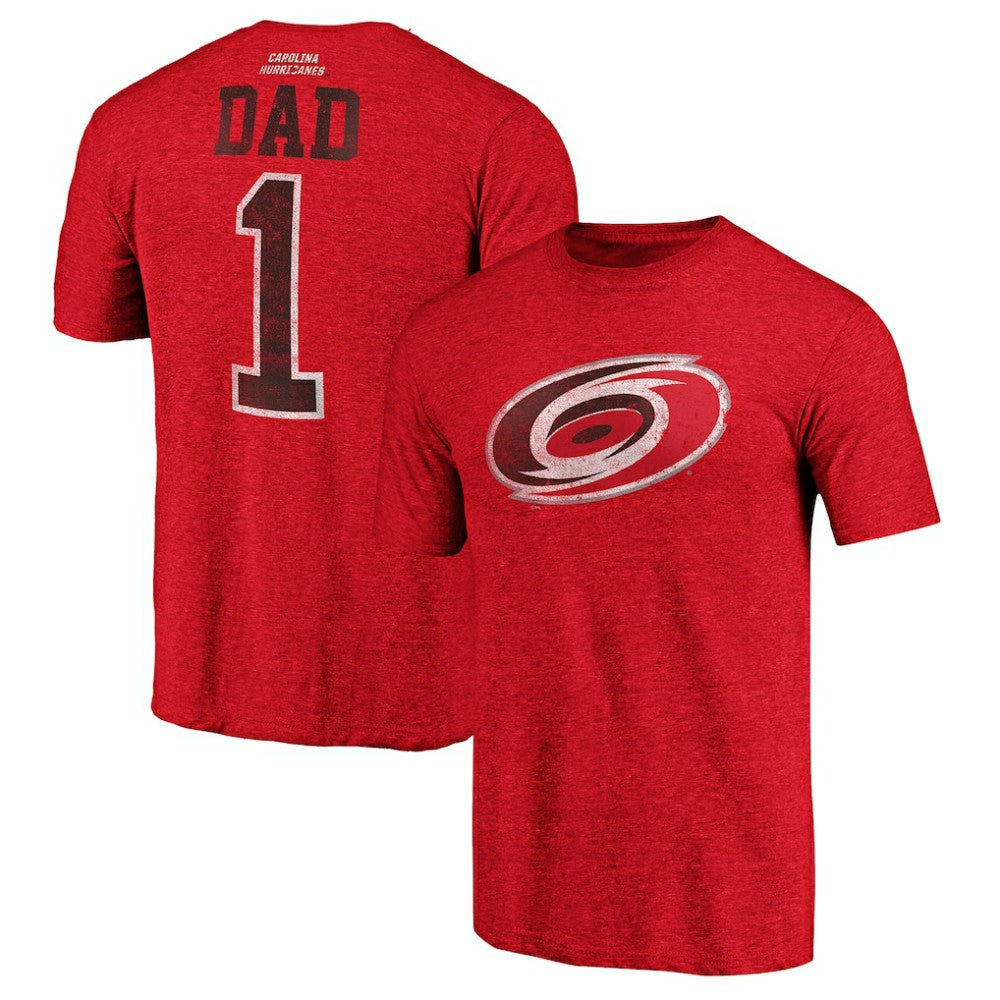 Carolina Hurricanes Greatest Dad Tri-Blend T-Shirt - Red | NHL on sale