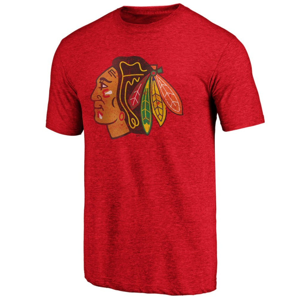 Chicago Blackhawks Greatest Dad Tri-Blend T-Shirt - Red | NHL Clearance