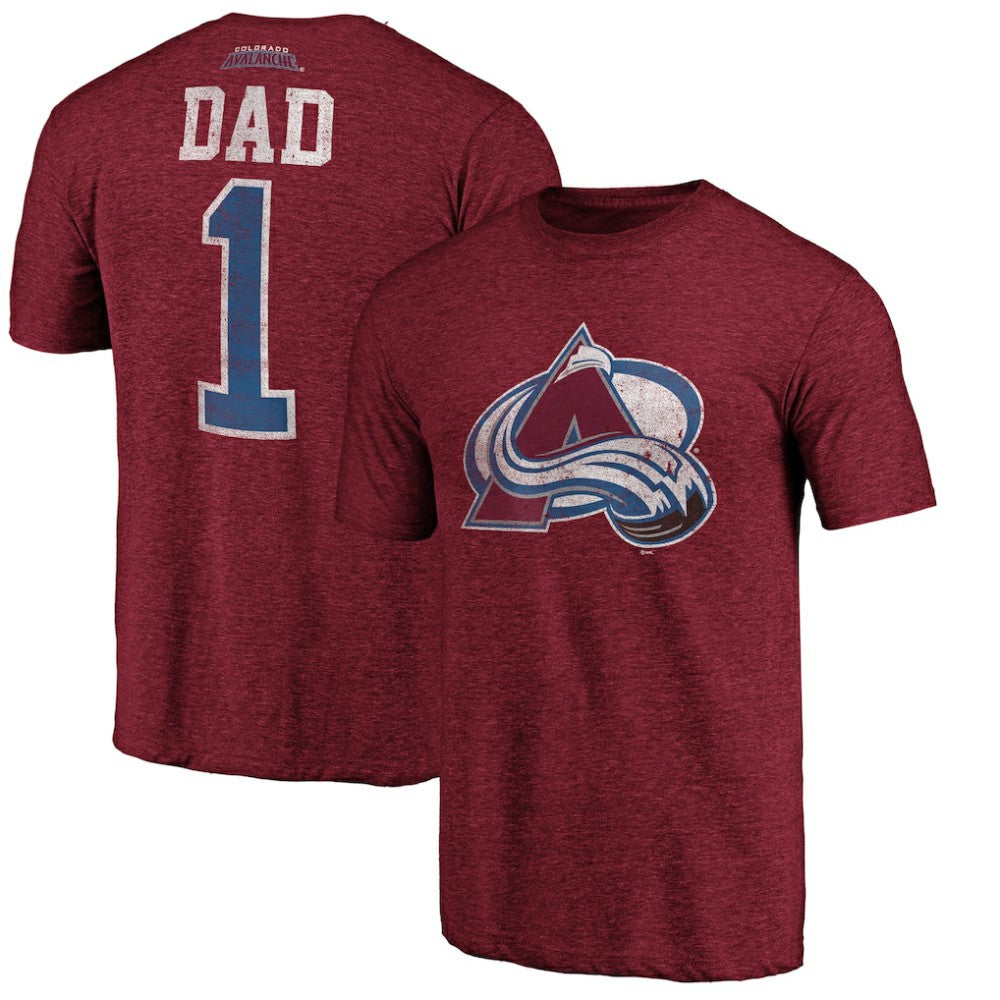 Colorado Avalanche Greatest Dad Tri-Blend T-Shirt - Burgundy | NHL sale