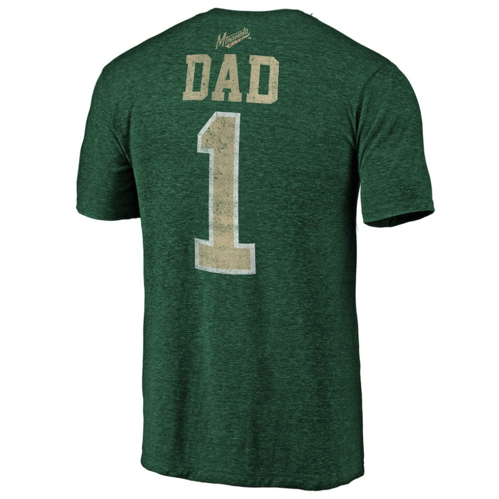 Minnesota Wild Greatest Dad Tri-Blend T-Shirt - Green | NHL discount