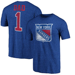 New York Rangers Greatest Dad Tri-Blend T-Shirt - Blue | NHL Lifestyle