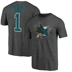San Jose Sharks Greatest Dad Tri-Blend T-Shirt - Charcoal | NHL online