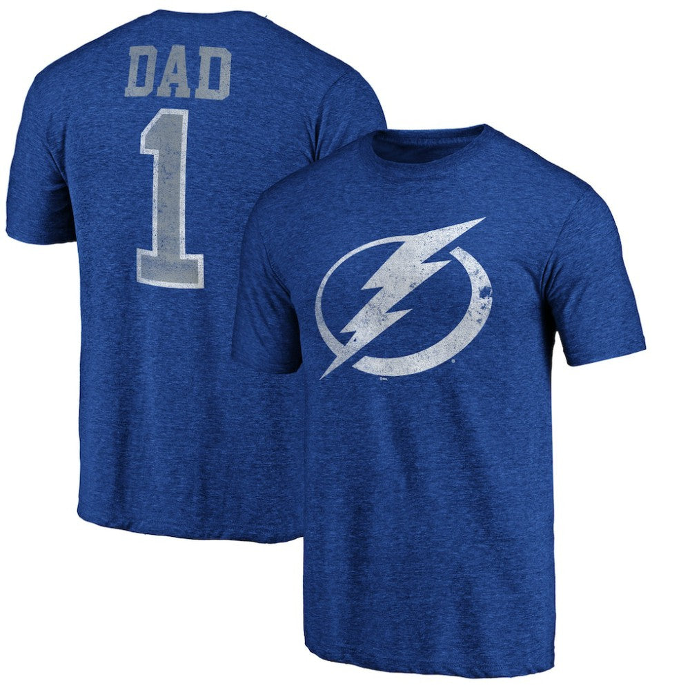 Tampa Bay Lightning Greatest Dad Tri-Blend T-Shirt - Blue | NHL sale