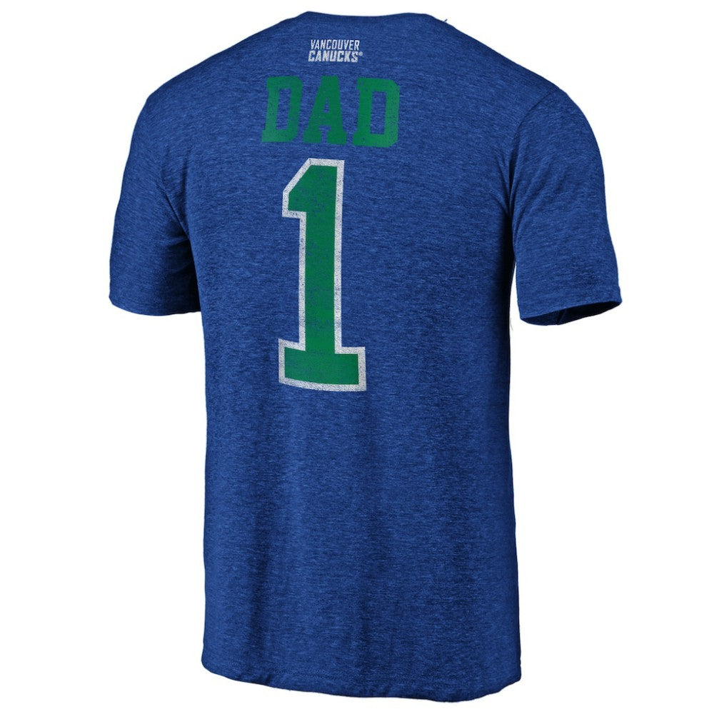 Vancouver Canucks Greatest Dad Tri-Blend T-Shirt - Blue | NHL on sale